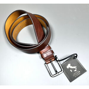 New Gennaro Di Palma Brown Genuine Leather Belt Brown 40 Italy